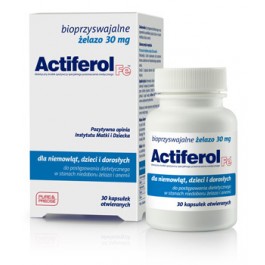 Actiferol Fe żelazo 30 mg x 30 kaps.
