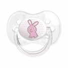 Canpol Smoczek silikonowy okrągły „Transparent" (0-6m) x 1szt.